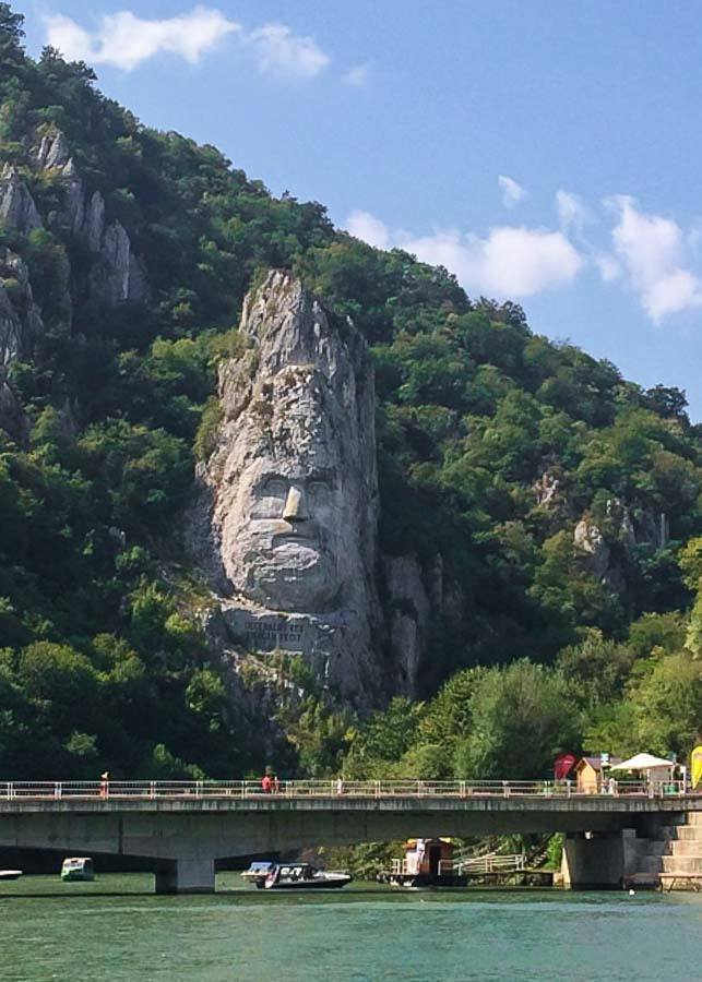 Decebal's Monument on the Danube River in Romania
