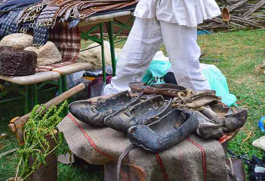 'Opinci' - traditional peasant shoes