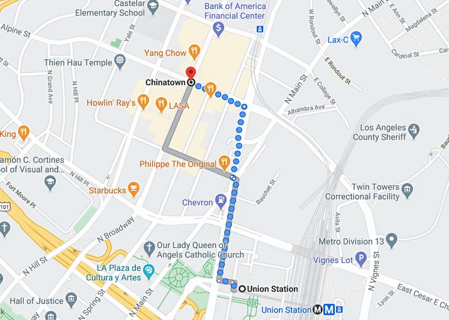 downtown los angeles walking tour map