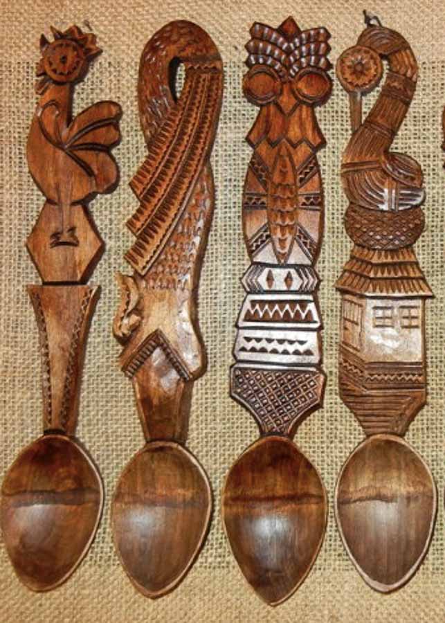 Romanian Decorative wooden spoons