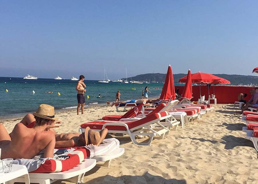 Pampelonne, one of the most famous beaches in France