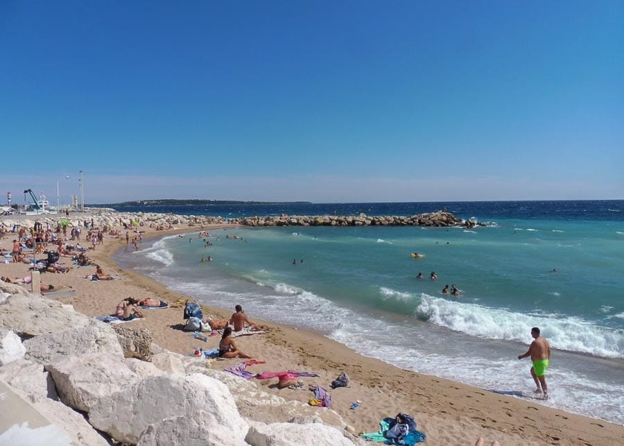 Bocca beach in Cannes