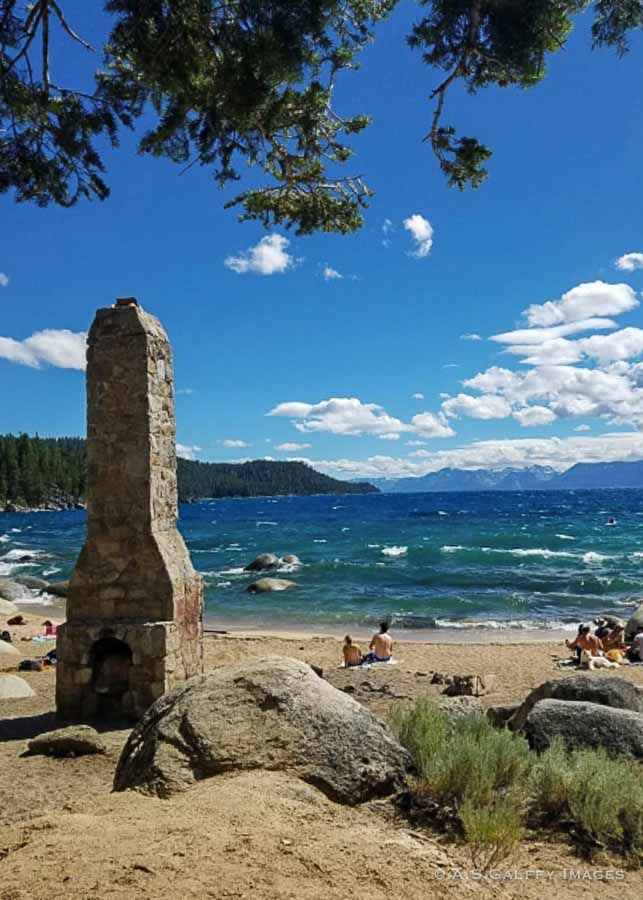 Chimney beach on the East Shore of Lake Arrowhead