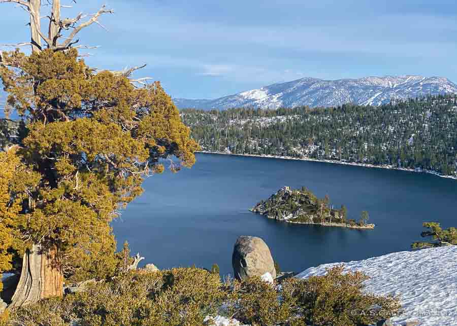 view of Fannette Island at Emerald Bay