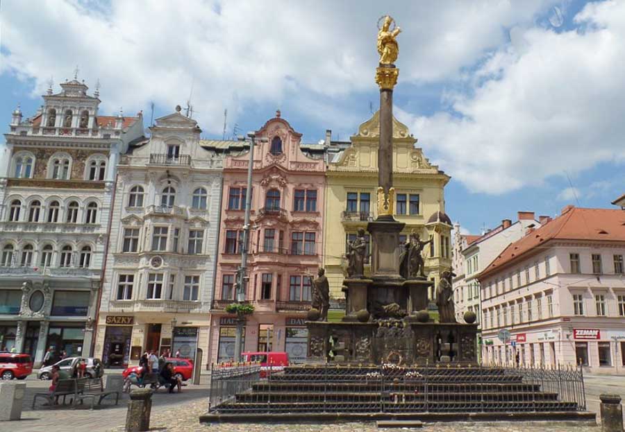 statue in Pilsen, Czech Republic