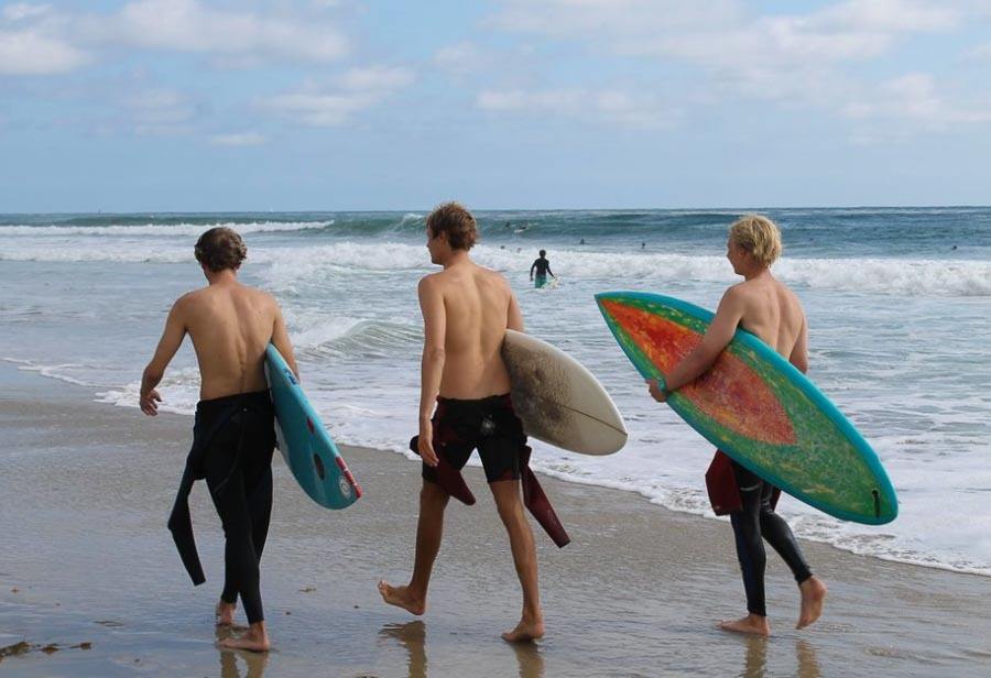 Surfers on Salt Creek Beach