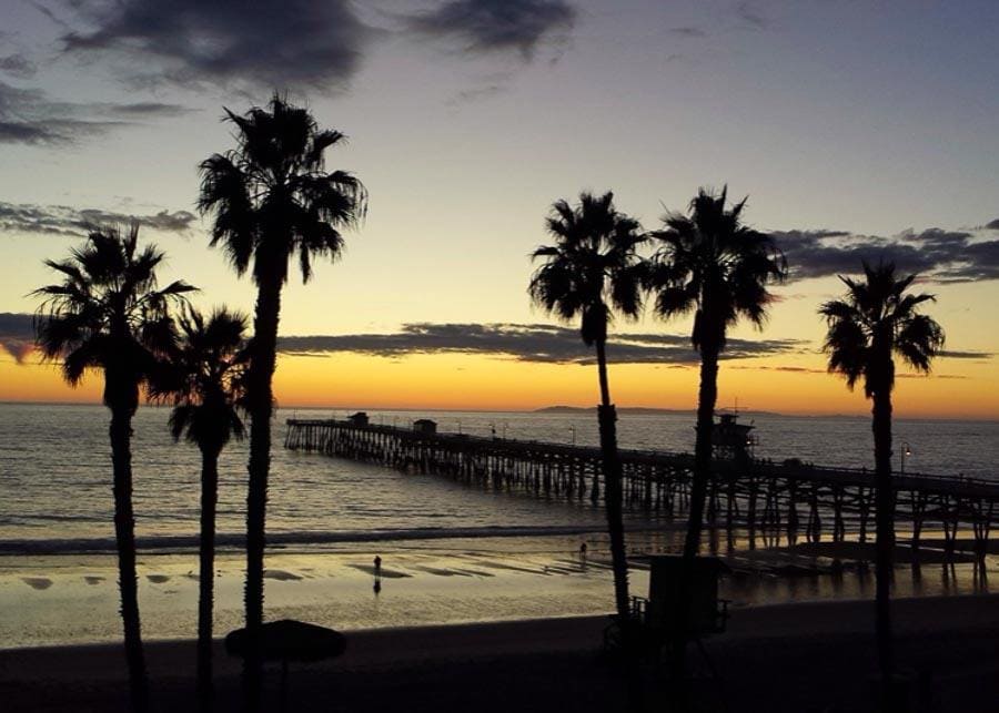 view of the pier in San Clemente 