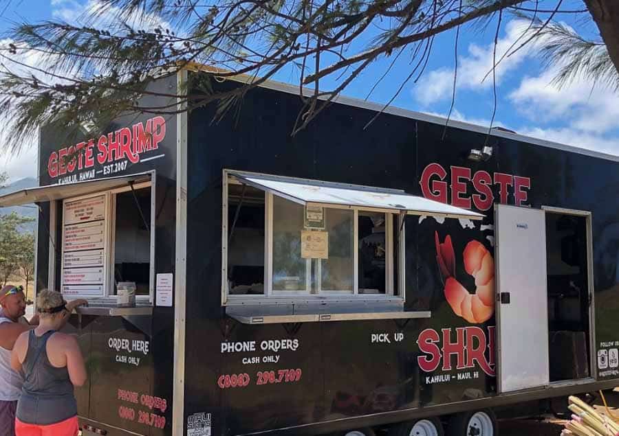 Geste Shrimp Truck in Maui