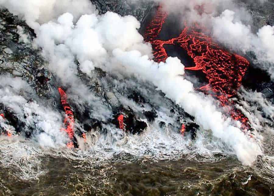 Lava flow in Hawaii