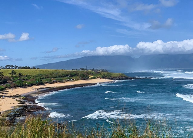 view of the surf on Hookipa Beach