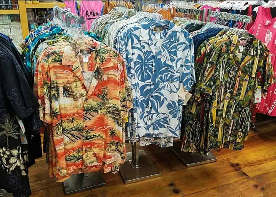 Hawaiian souvenir shirts