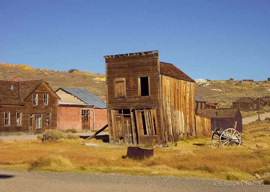 Abandoned houses in Bodie ghost town