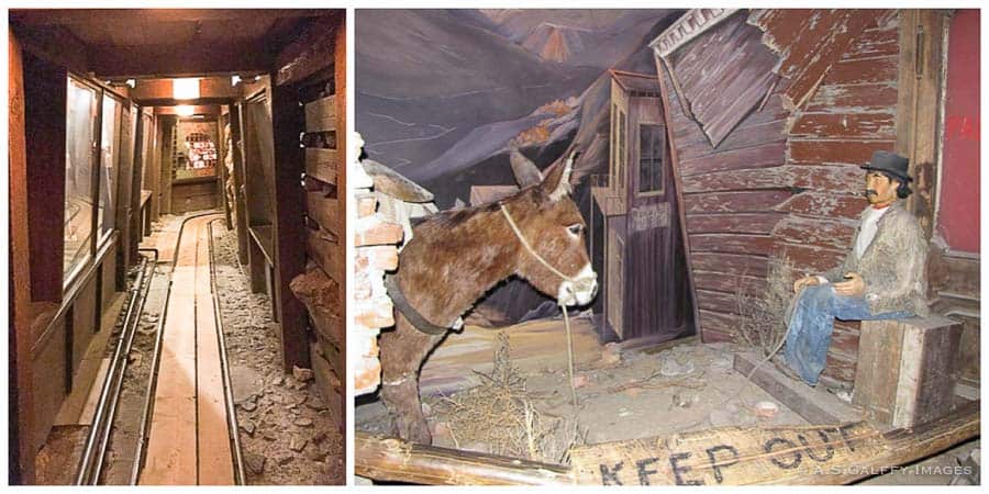 Recreated underground mine at the Nevada State Museum in Carson City