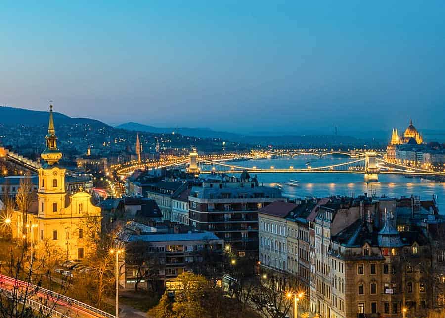 view of Budapest Downtown and the Danube river