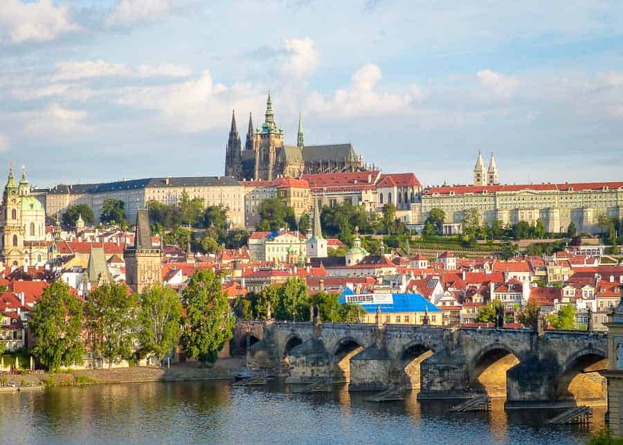 View of Prague skyline