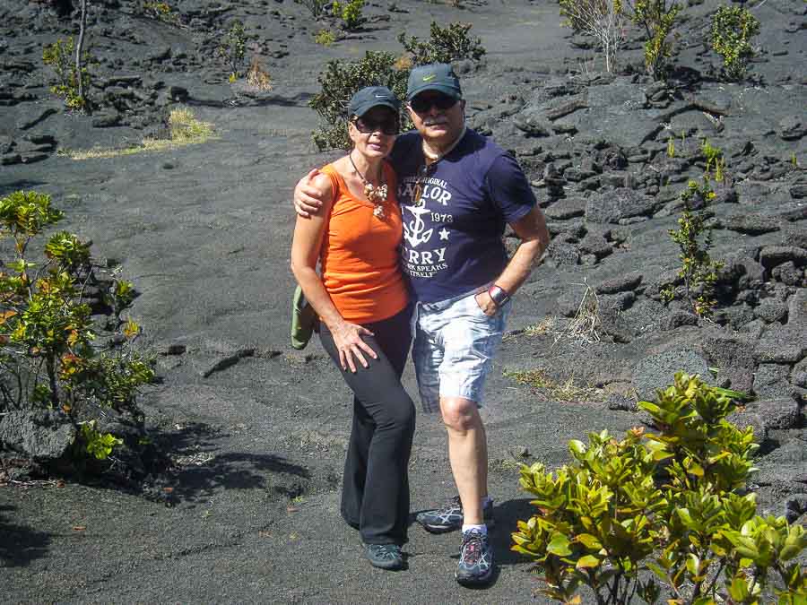 Walking through the Kilauea Iki caldera