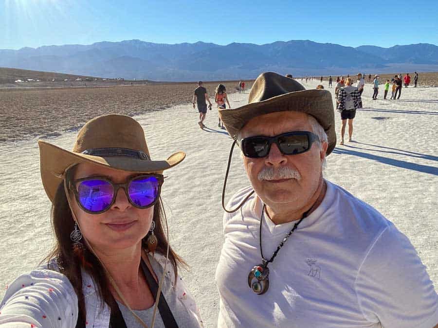 Taking a selfie at Badwater Basin