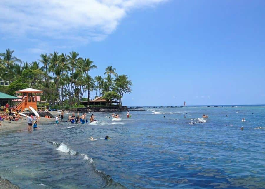 Kahaluu Beach in Kona