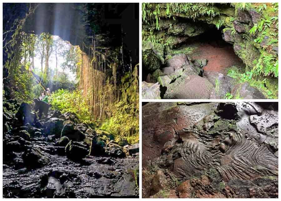 images from Kaumana Caves