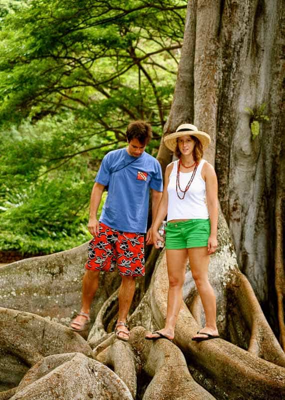 young people in a botanical garden