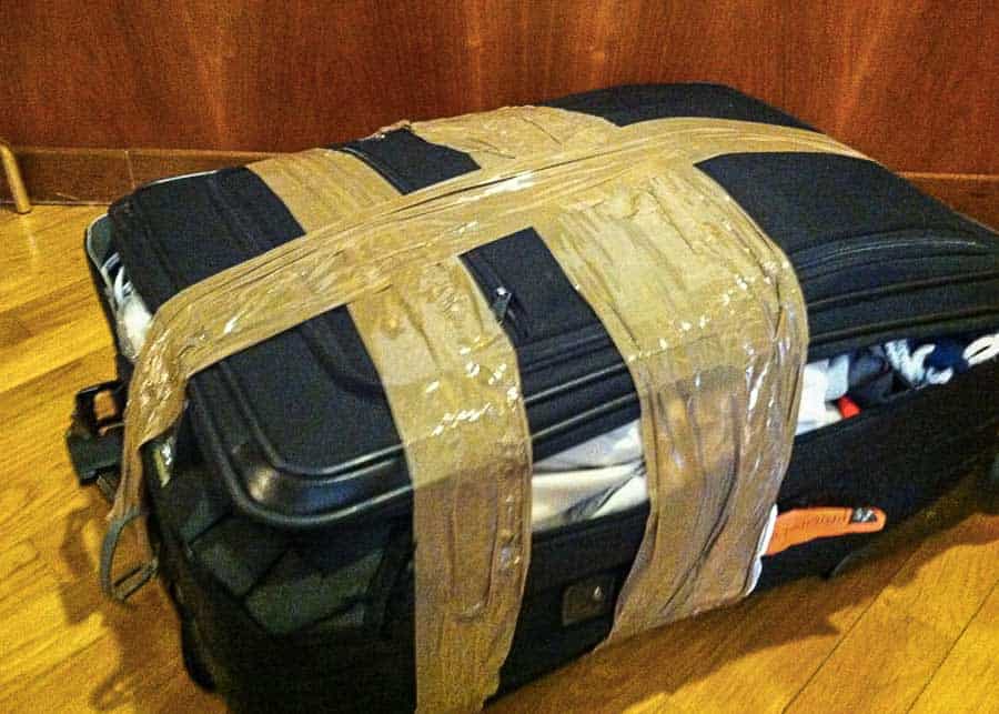 broken suitcase