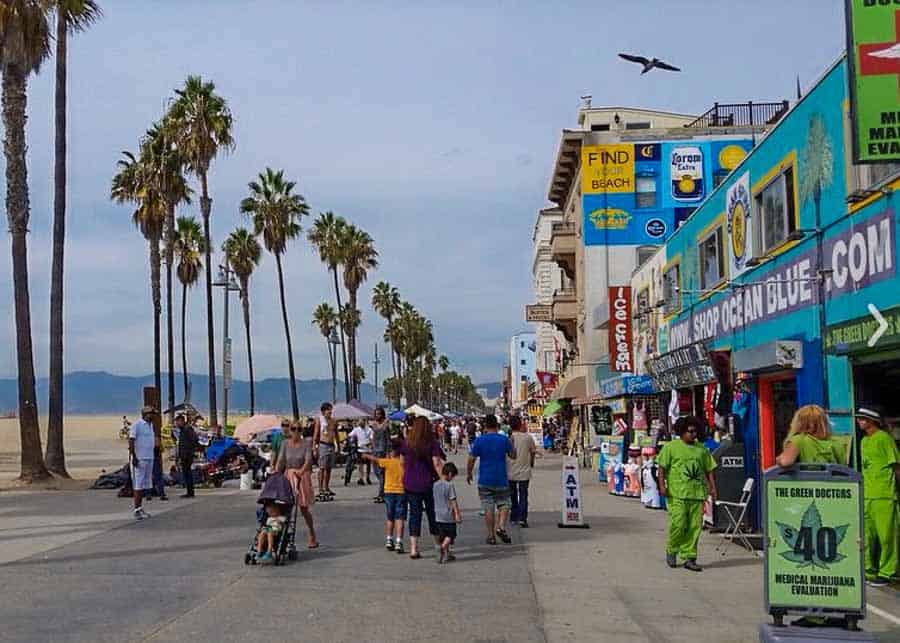 View of Venice Beach pre-pandemic