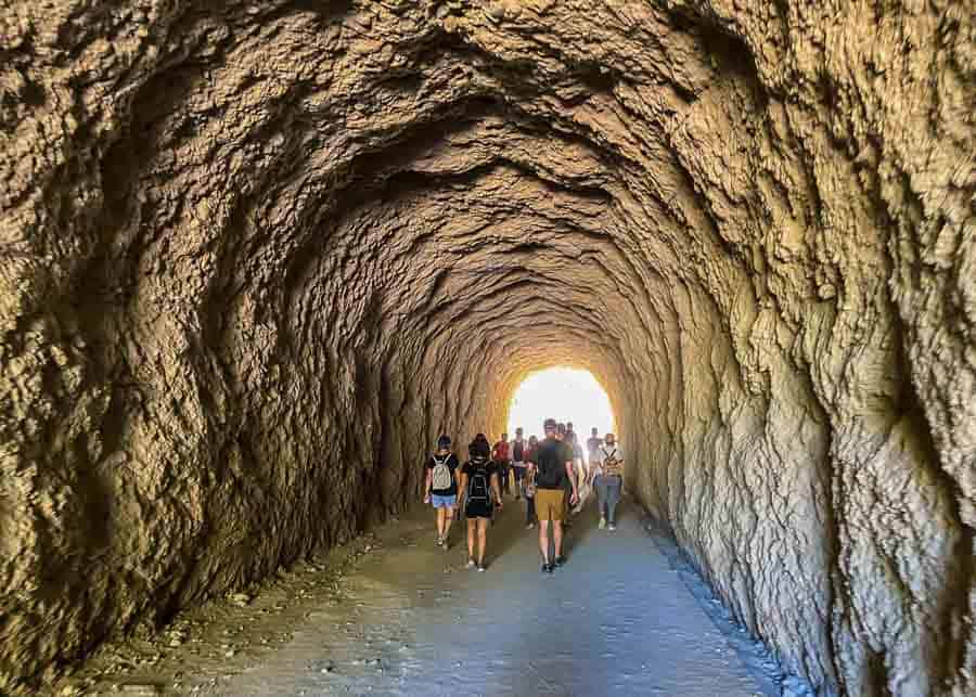 tunnel leading to the main entrance of the trail