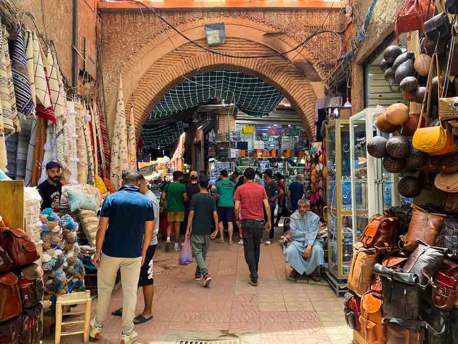 Image depicting the souks in Marrakesh