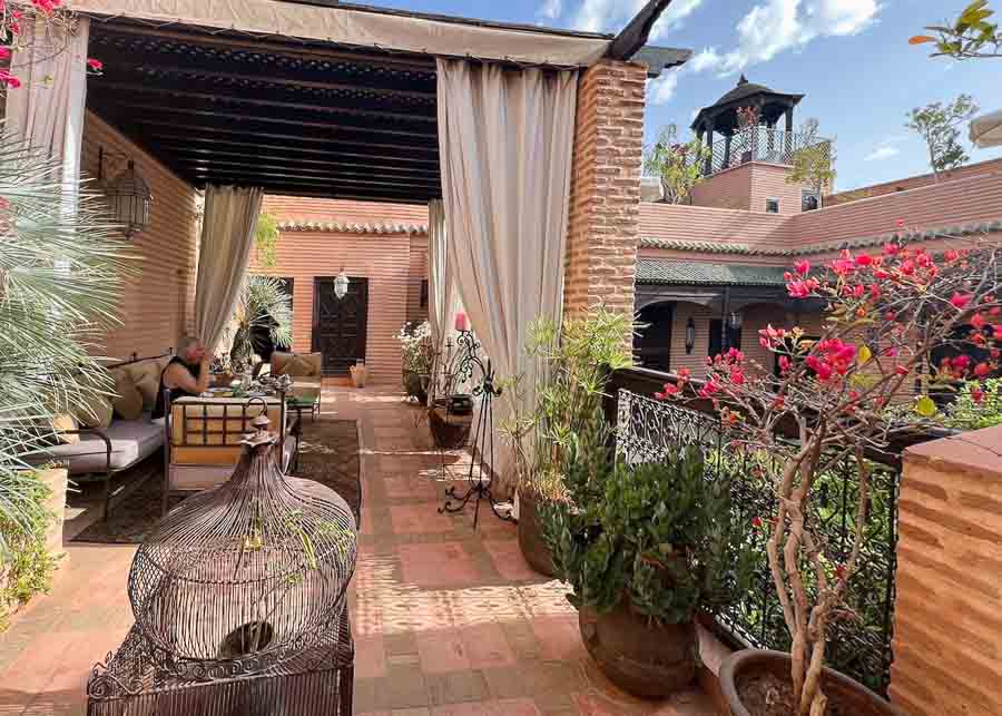 Moroccan riad terrace