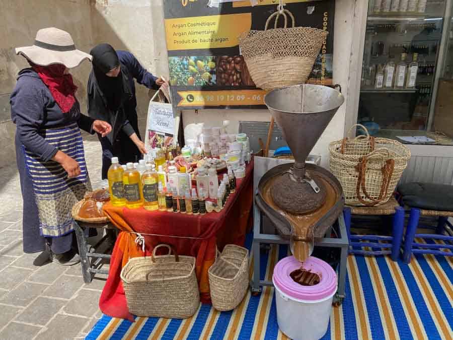 Argan oil sold on the markets of Morocco