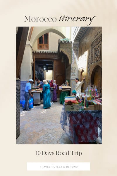 Morocco 10 day itinerary pin