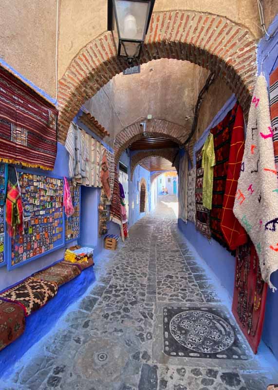 Beautiful streets in the Blue city of Chefchaouen, Morocco
