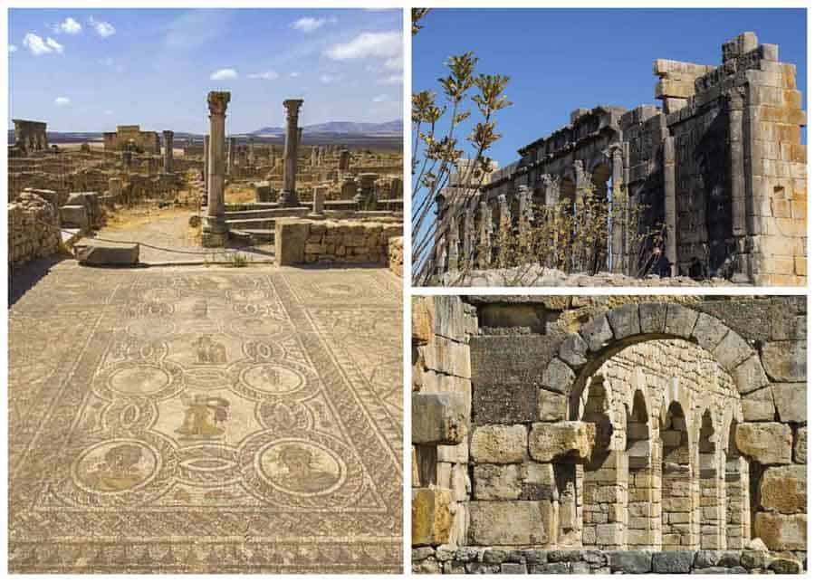 view of the ancient Roman ruins of Volubilis