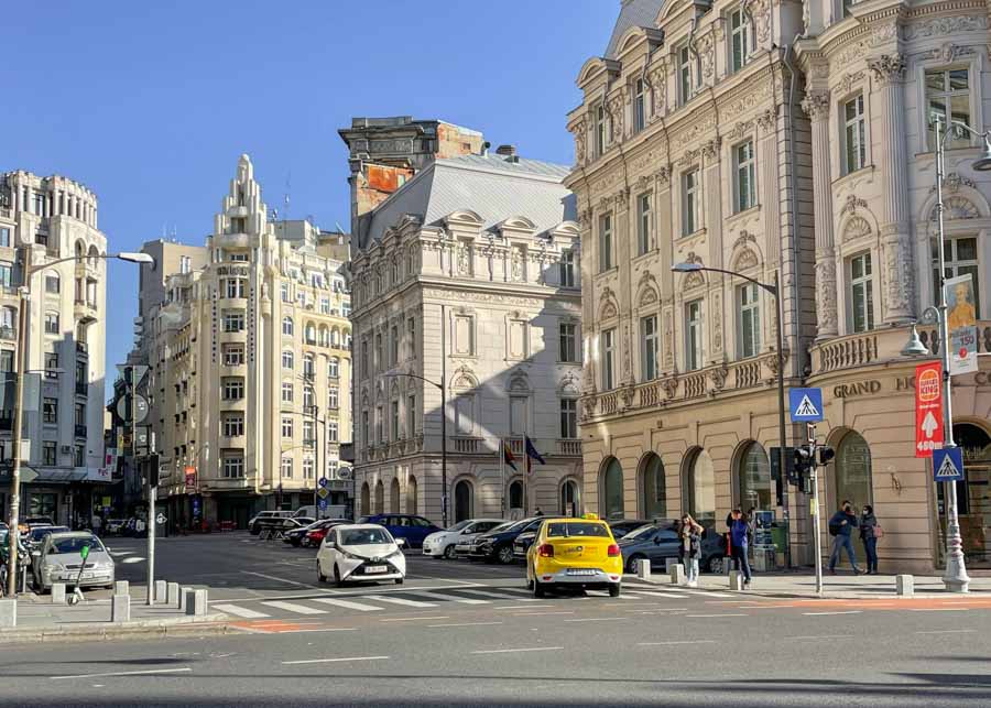 View of Calea Victoria Boulevard in Bucharest
