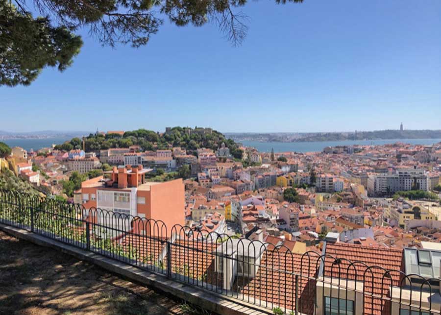 Lisbon view from Miradouro da Graça