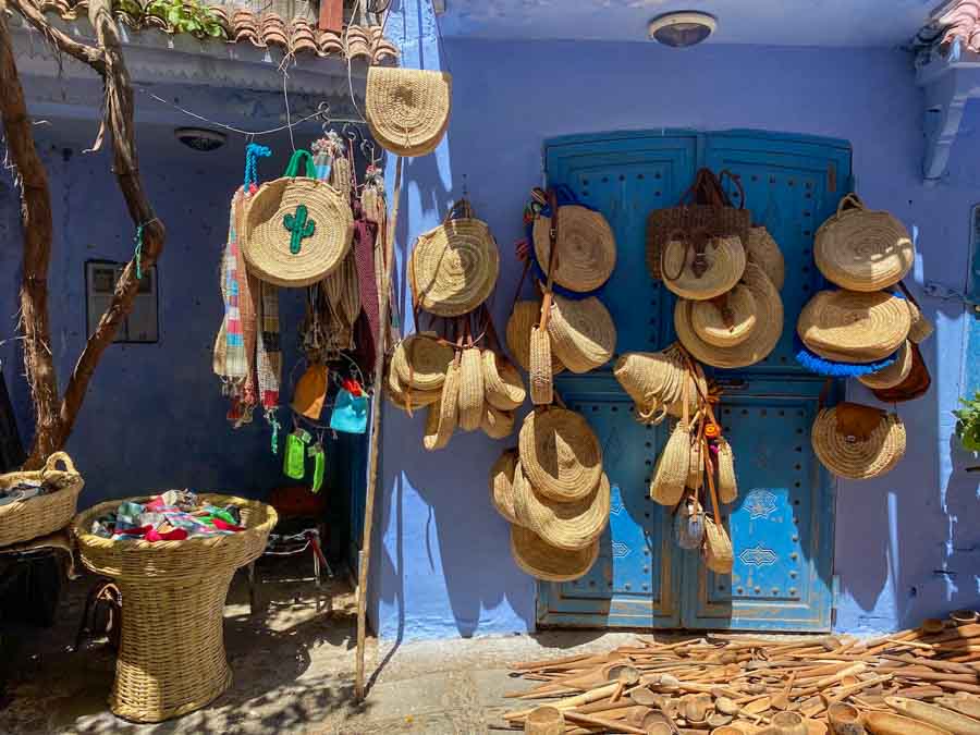 Moroccan wicker bags