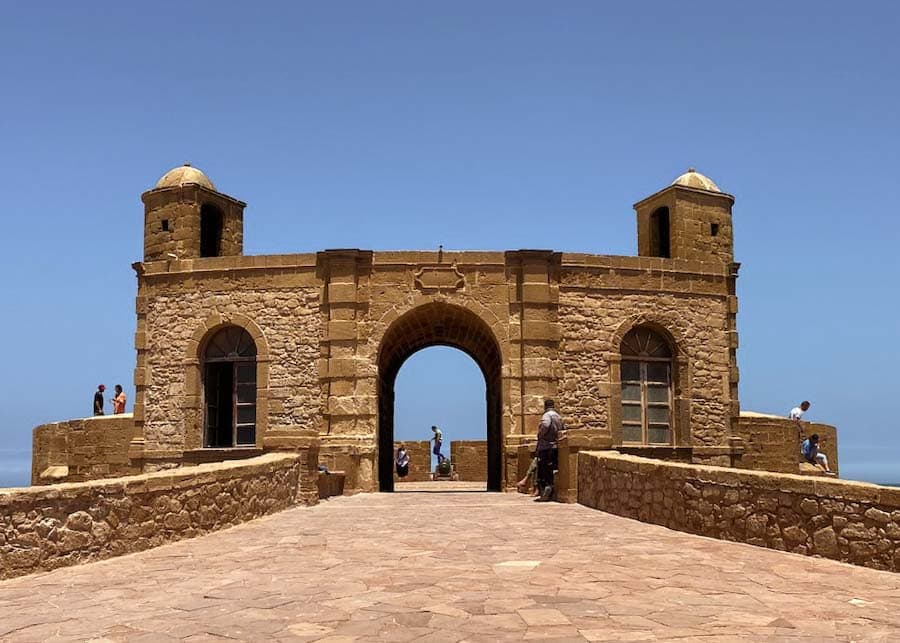 visiting the Skala du Port ramparts on a day trip from Marrakech to Essaouira.