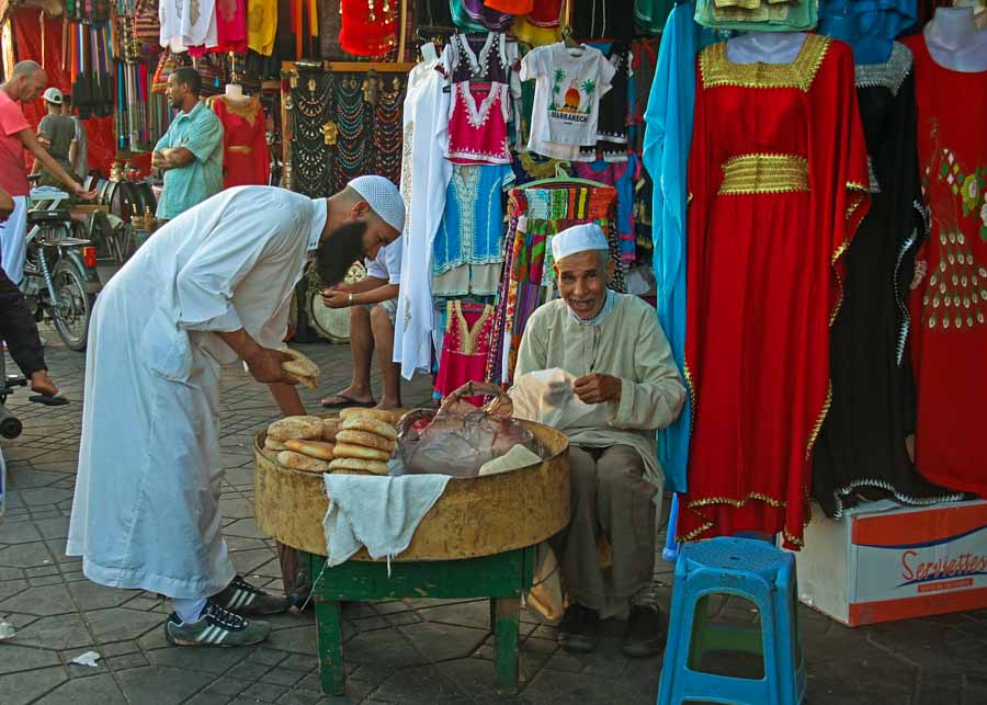 Moroccans at the market
