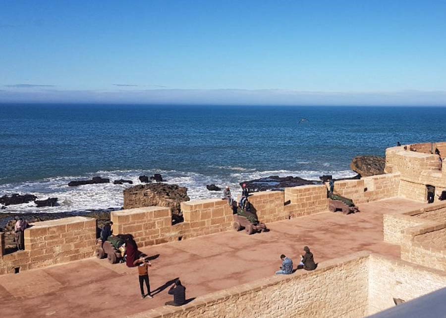 visiting the ramparts of Essaouira on a day trip from Marrakech