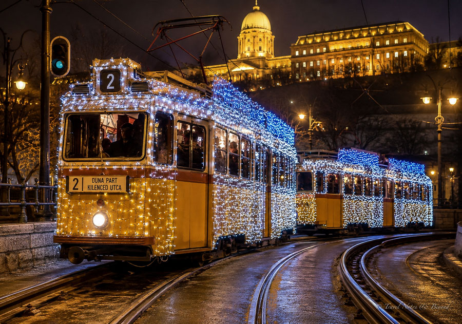 The Christas Tram in Budapest
