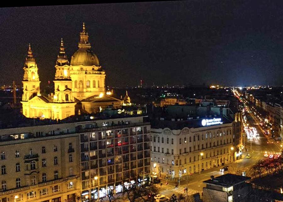 View of Downtown Budapest from the Ferris wheel