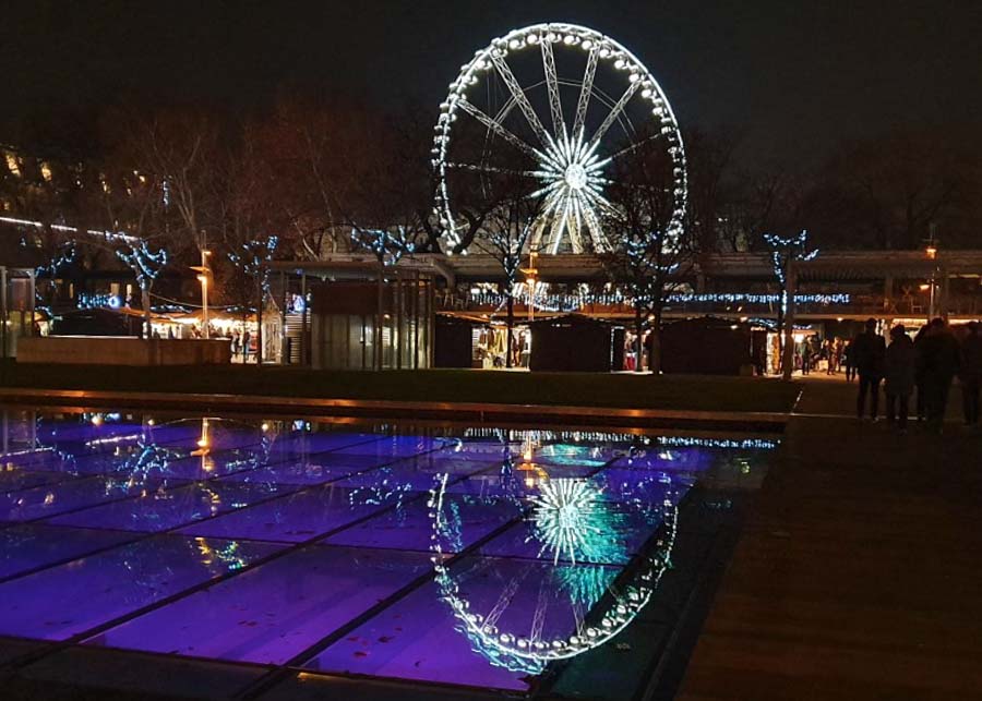 The Ferris Wheel at the Erzsébet Christmas market in Budapest