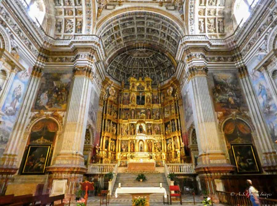 The altar of San Jeronimo Monastery in Granada