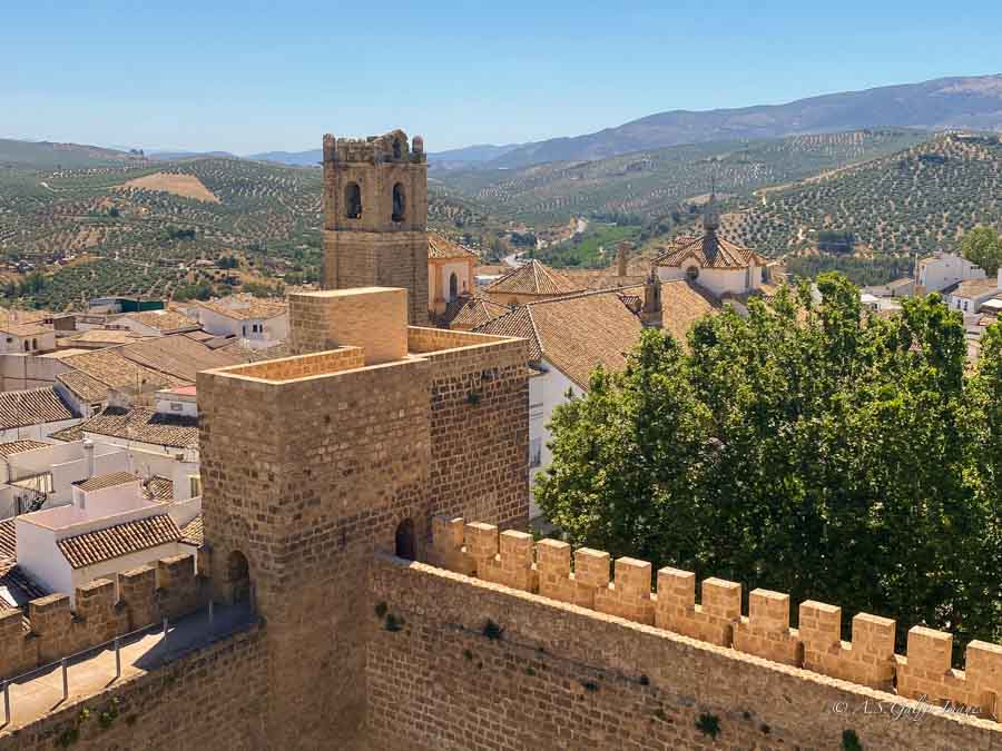 view of the Moorish fortress in Priego de Cordoba