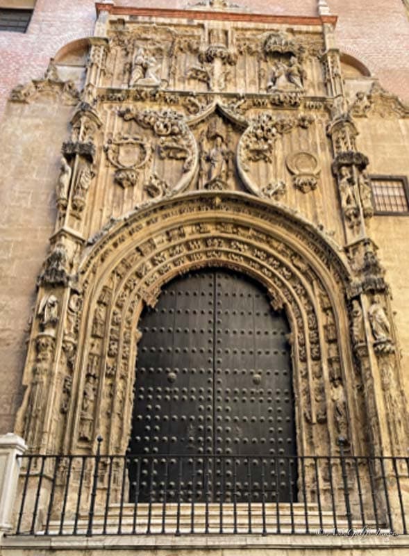 Malaga Cathedral Gothic doorway