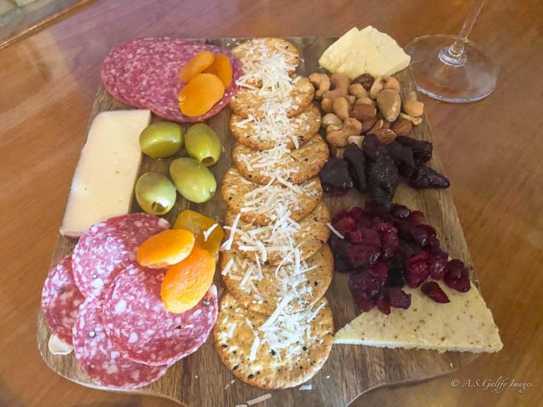 platter for wine tasting in Sedona