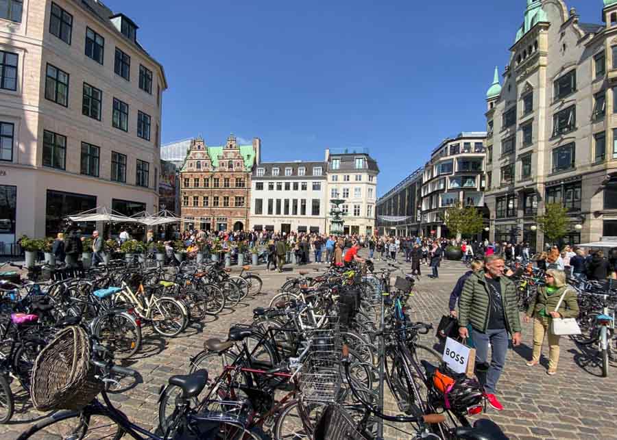 image depicting Bicycle racks on the street
