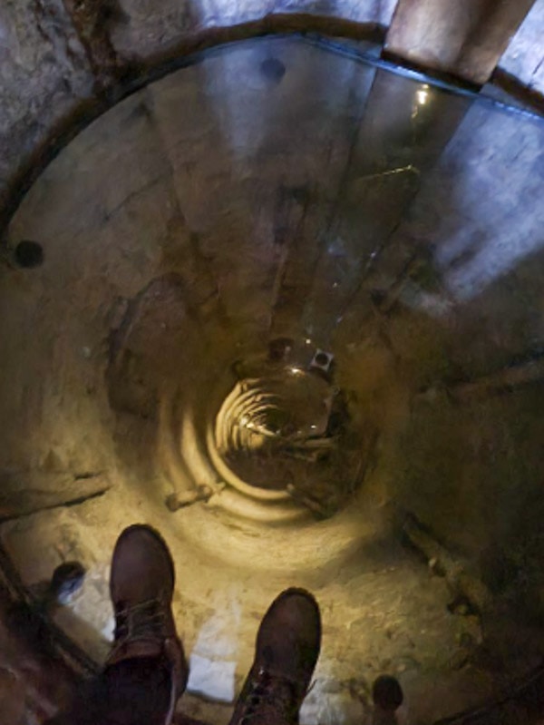 View of the hollow core of the Round Tower
