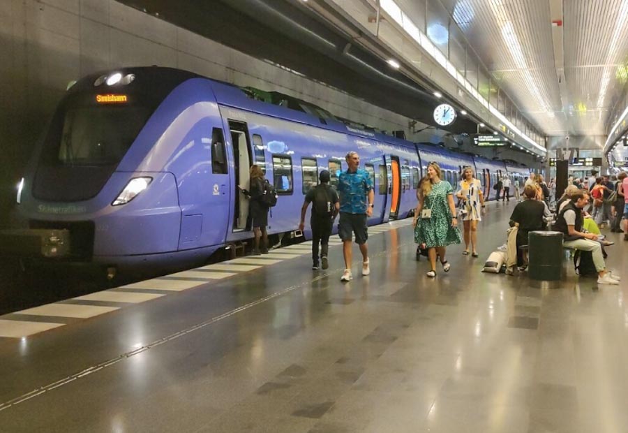 people in a metro station