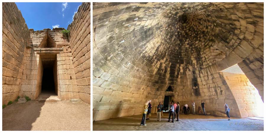 view of the Tomb of Agamemnon at Mycenae